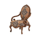 Michael Amini Lavelle Melange Stationary Fabric Accent Chair 54834-BRGLD-34 IMAGE 1