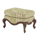Michael Amini Lavelle Melange Fabric Ottoman 54875-CELRY-34 IMAGE 1