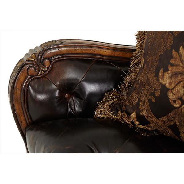 Michael Amini Lavelle Melange Stationary Fabric Chair 54938-CHOCO-34 IMAGE 4