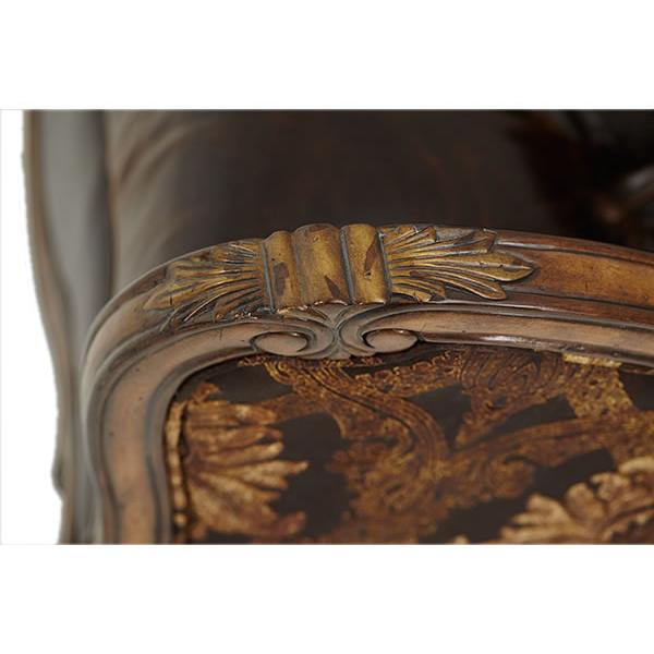 Michael Amini Lavelle Melange Stationary Fabric Chair 54938-CHOCO-34 IMAGE 5