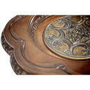 Michael Amini Round Lavelle Melange Dining Table with Glass Top & Pedestal Base 54001-101-34 IMAGE 4