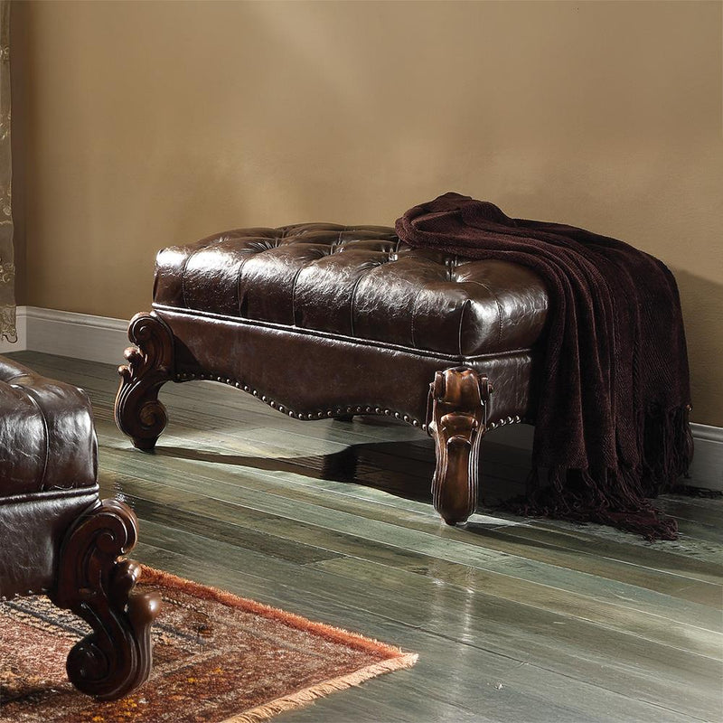 Acme Furniture Versailles Polyurethane Ottoman 96538 IMAGE 1