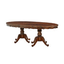 Michael Amini Oval Lavelle Melange Dining Table with Pedestal Base 54302-34 IMAGE 1