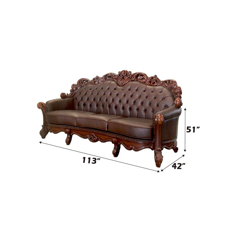 Acme Furniture Vendome 52000 Oversized Sofa with 4 Pillows IMAGE 7