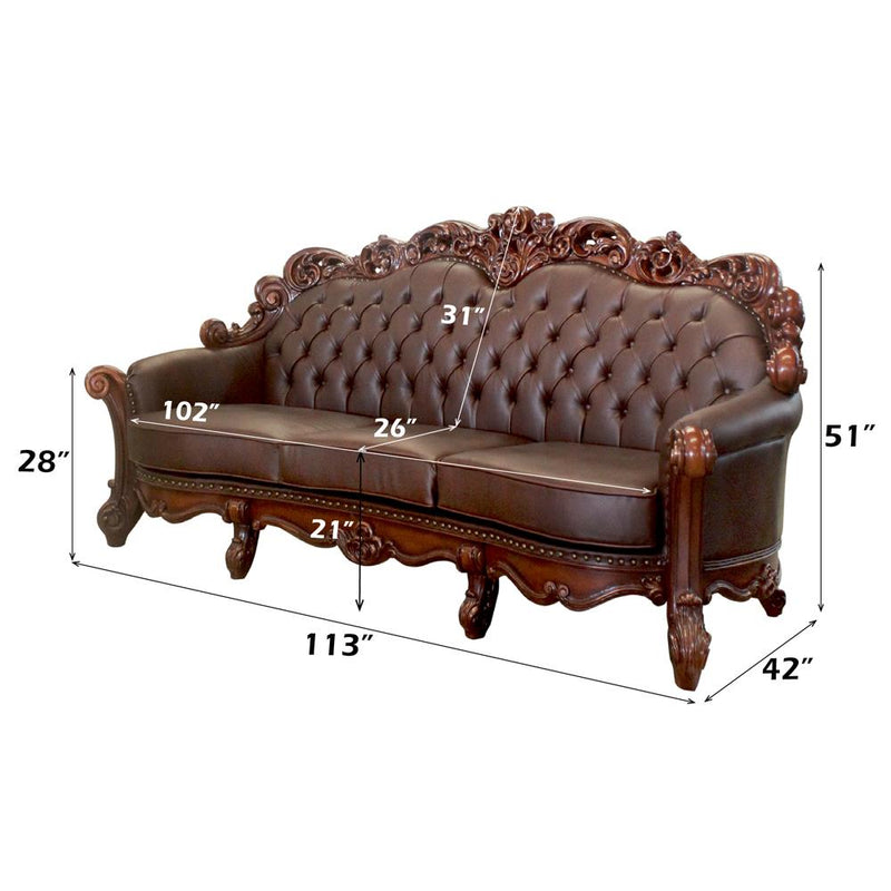 Acme Furniture Vendome 52000 Oversized Sofa with 4 Pillows IMAGE 8