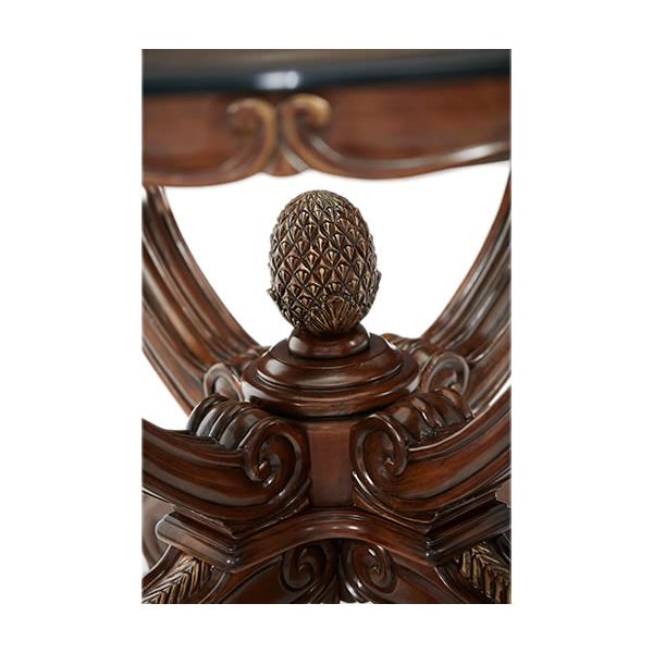 Michael Amini Round Oppulente Dining Table with Glass Top & Pedestal Base 67001RND-52 IMAGE 5