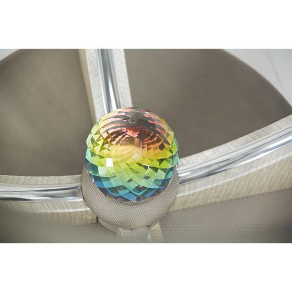 Michael Amini Round Overture Dining Table with Glass Top & Pedestal Base 08001-101-13 IMAGE 3