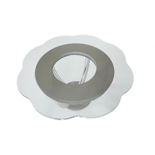 Michael Amini Round Overture Dining Table with Glass Top & Pedestal Base 08001-101-13 IMAGE 4