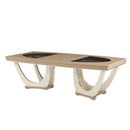 Michael Amini Round Overture Dining Table with Glass Top & Pedestal Base 08002-13 IMAGE 2