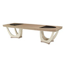 Michael Amini Round Overture Dining Table with Glass Top & Pedestal Base 08002-13 IMAGE 3