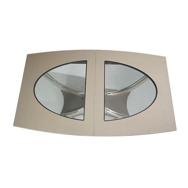 Michael Amini Round Overture Dining Table with Glass Top & Pedestal Base 08002-13 IMAGE 7