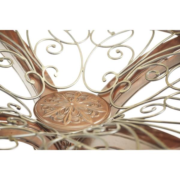 Michael Amini Oval Palace Gates Dining Table with Glass Top & Pedestal Base 02001RND-53 IMAGE 3