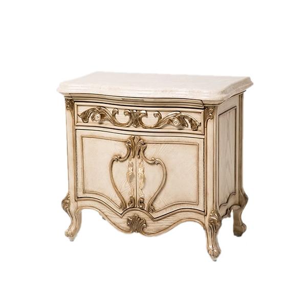 Michael Amini Platine de Royale 1-Drawer Nightstand 09040R-201 IMAGE 1