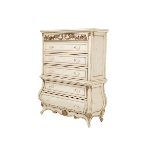 Michael Amini Platine de Royale 5-Drawer Chest 09070-201 IMAGE 1