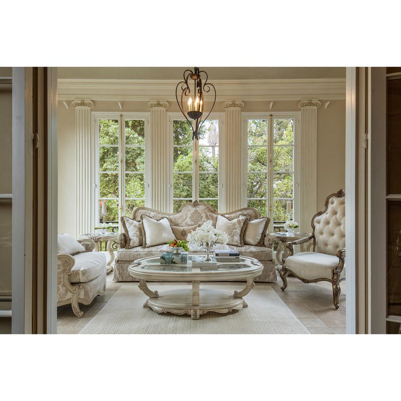 Michael Amini Platine De Royale Stationary Fabric Sofa 09815-CHPGN-201 IMAGE 6