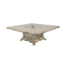 Michael Amini Square Platine de Royale Dining Table with Pedestal Base 09304-201 IMAGE 1