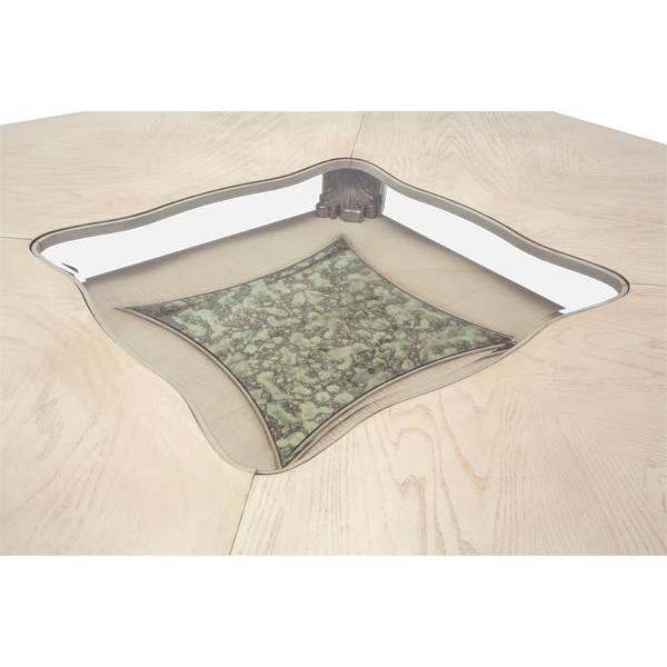 Michael Amini Square Platine de Royale Dining Table with Pedestal Base 09304-201 IMAGE 2