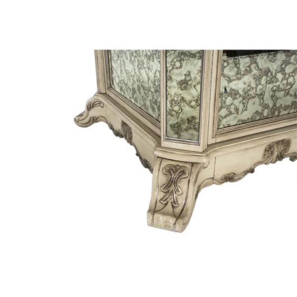 Michael Amini Square Platine de Royale Dining Table with Pedestal Base 09304-201 IMAGE 3