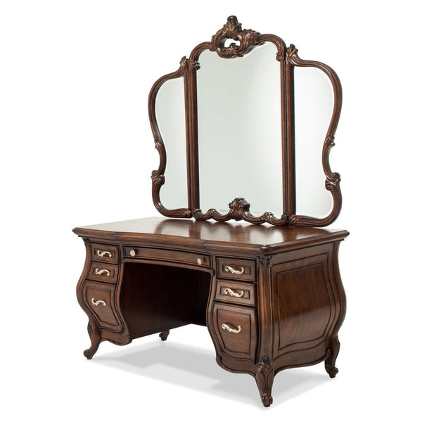 Michael Amini Platine de Royale 7-Drawer Vanity Set 09000VAN3-229 IMAGE 1