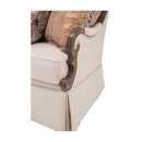 Michael Amini Platine De Royale Espresso Stationary Fabric Sofa 09815R-STONE-229 IMAGE 2