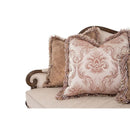 Michael Amini Platine De Royale Espresso Stationary Fabric Sofa 09815R-STONE-229 IMAGE 3