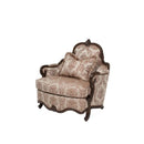 Michael Amini Platine de Royale Stationary Fabric Chair 09838R-STONE-229 IMAGE 1