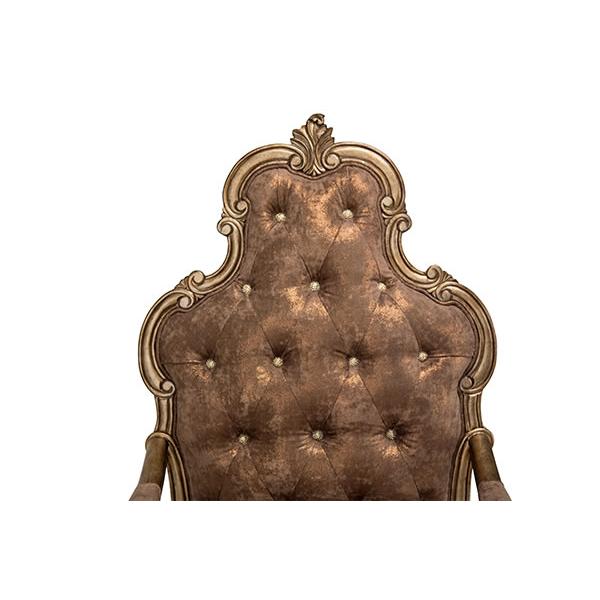Michael Amini Platine de Royale Stationary Fabric Chair 09834-SABLE-101 IMAGE 4