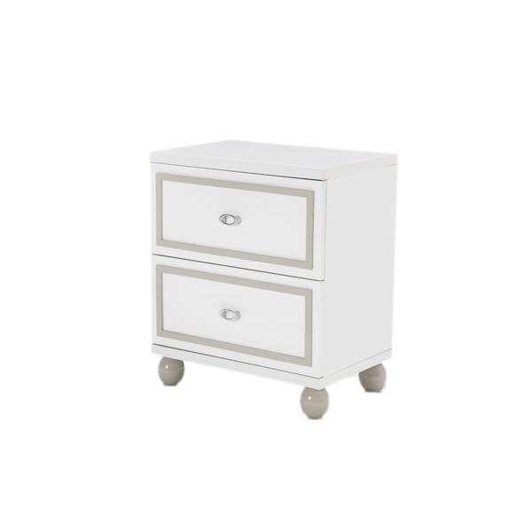 Michael Amini Sky Tower 2-Drawer Nightstand 9025640-108 IMAGE 1