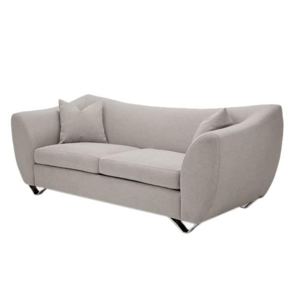 Michael Amini Trance Stationary Fabric Sofa TR-QANTM15-DOV-13 IMAGE 1