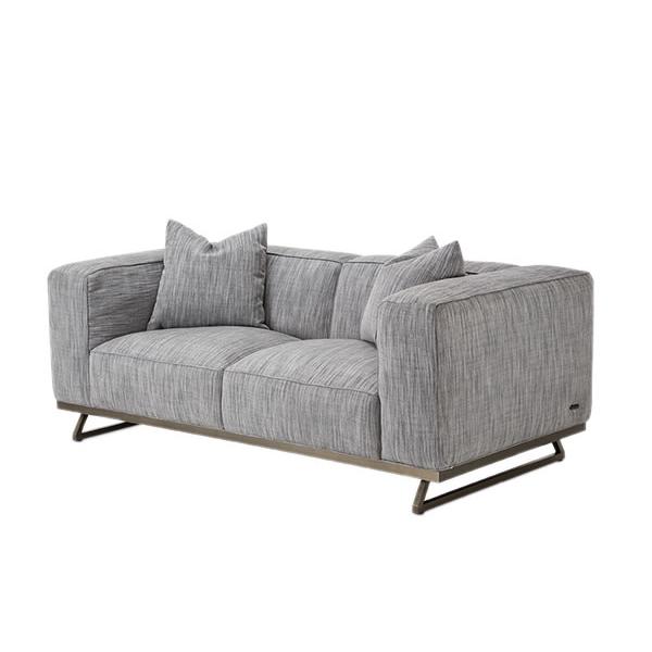Michael Amini Trance Stationary Fabric Loveseat TR-TEMPO25-GPH-804 IMAGE 1
