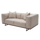 Michael Amini Trance Stationary Fabric Loveseat TR-TEMPO25-SND-94 IMAGE 1