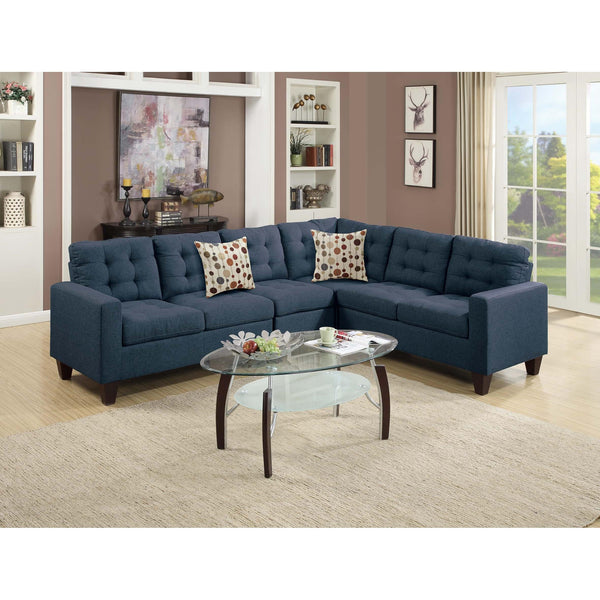 Poundex Fabric 4 pc Sectional F6938 IMAGE 1