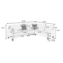 Poundex F6938 4 pc Upholstered Modular Sectional IMAGE 8