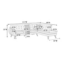 Poundex F6955 2 pc Sectional Set with 2 Accent Pillows IMAGE 3