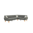 Poundex F6962 2 pc Sectional Set with 2 Accent Pillows IMAGE 3