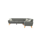 Poundex F6962 2 pc Sectional Set with 2 Accent Pillows IMAGE 4