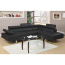 Poundex Leather look Sectional F7310 IMAGE 1