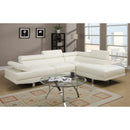 Poundex Leather look Sectional F7320 IMAGE 1