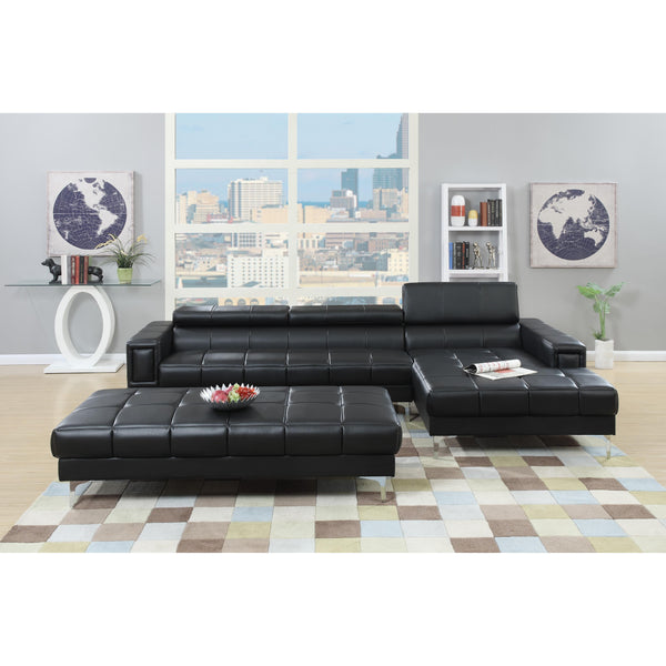 Poundex Bonded Leather 2 pc Sectional F7363 IMAGE 1