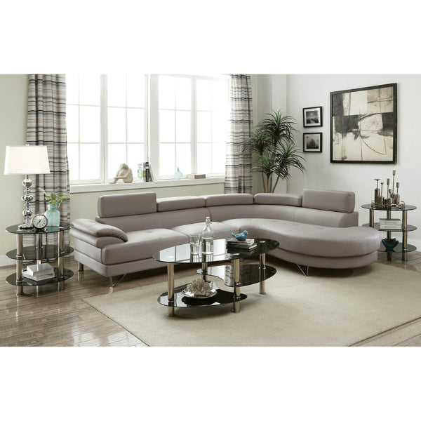 Poundex Bonded Leather 2 pc Sectional F6984 IMAGE 1
