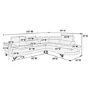 Poundex F6985 2 pc Sectional Sofa Set IMAGE 4