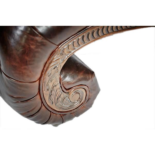 Michael Amini Victoria Palace Leather Chaise 61941-DPBRN-29 IMAGE 2