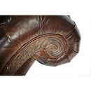 Michael Amini Victoria Palace Leather Chaise 61941-DPBRN-29 IMAGE 3