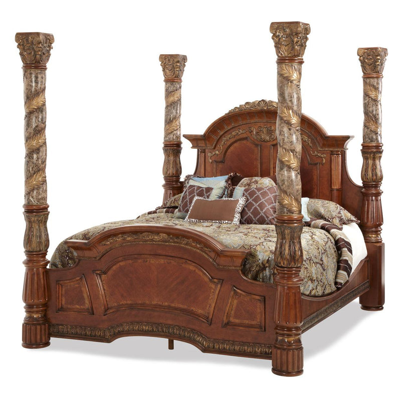 Michael Amini Villa Valencia California King Canopy Bed 72000CKCAN-55 IMAGE 2