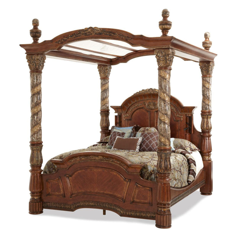 Michael Amini Villa Valencia California King Canopy Bed 72000CKCAN-55 IMAGE 3