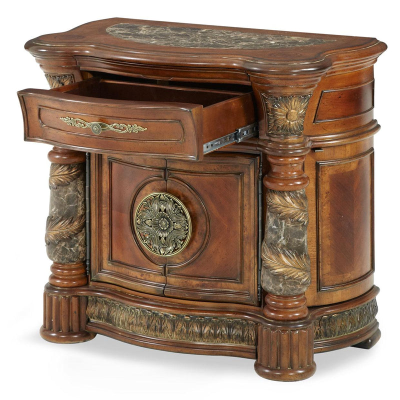 Michael Amini Villa Valencia 1-Drawer Nightstand 72040-41-55 IMAGE 7