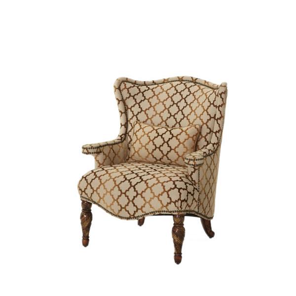 Michael Amini Villa Valencia Stationary Fabric Chair 72836-GRBRZ-55 IMAGE 3