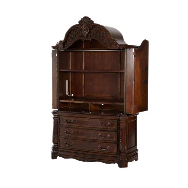 Michael Amini Windsor Court 3-Drawer Armoire 70080-54 IMAGE 3