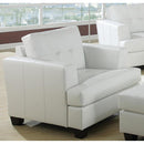 Acme Furniture Platinum Stationary Bonded Leather Chair 15097B IMAGE 1