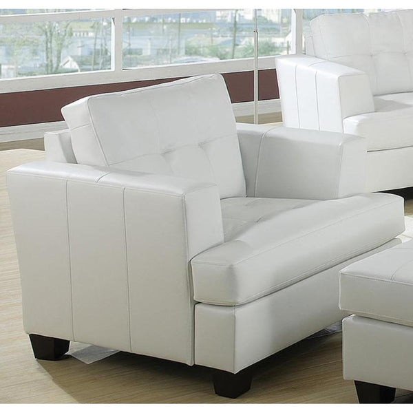 Acme Furniture Platinum Stationary Bonded Leather Chair 15097B IMAGE 1